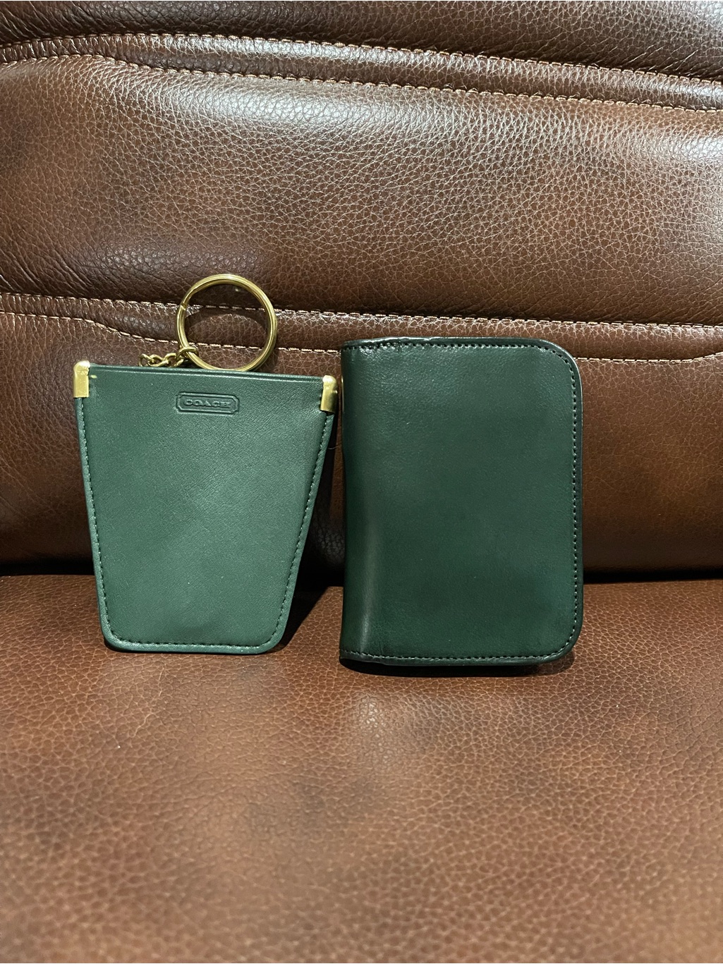Vintage Coach Zip Around Wallet And Squeeze Keycase